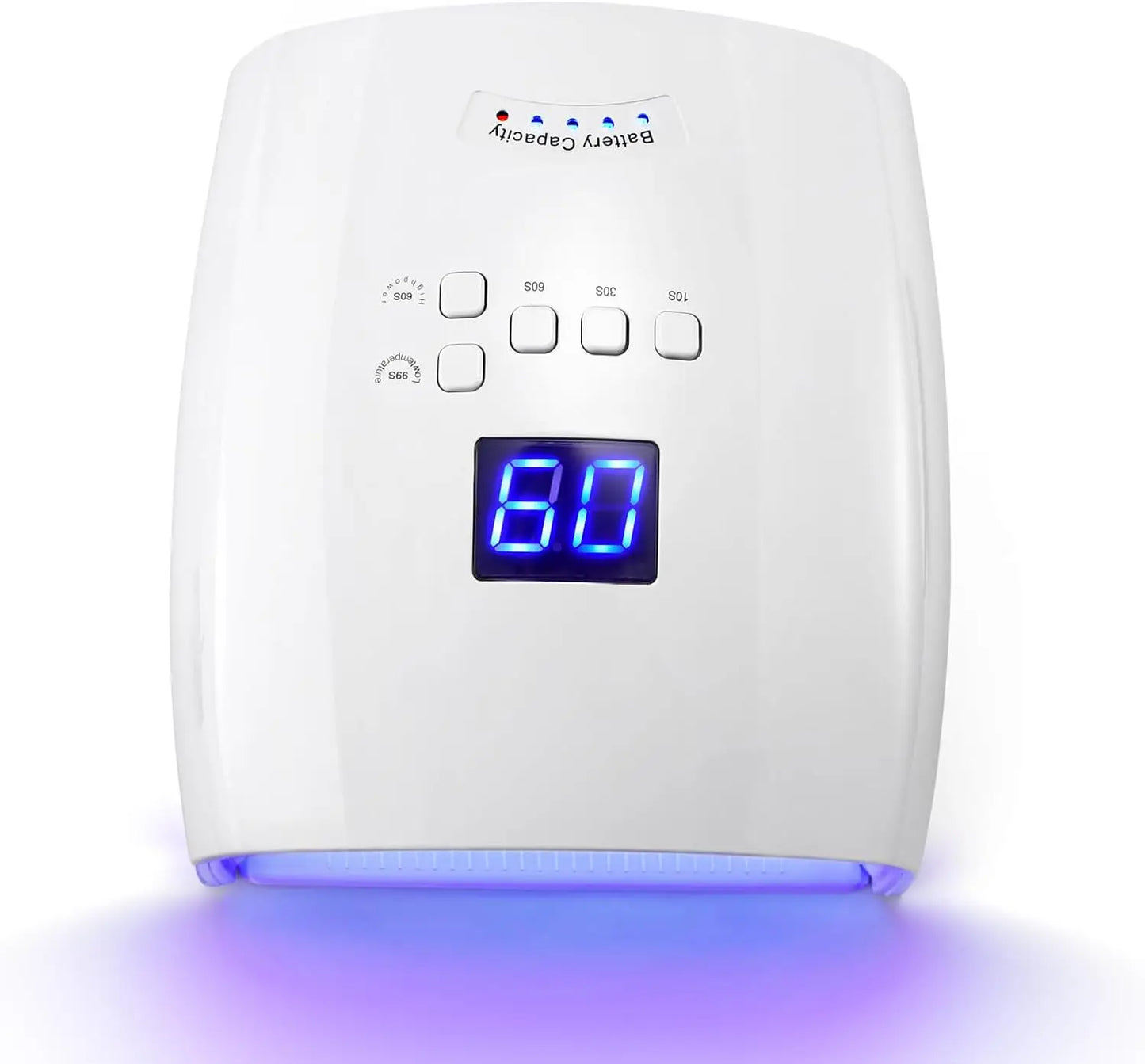 Rechargeable UV LED Nail Dryer Lamp 66W, 4 Timer Setting & 33 LED