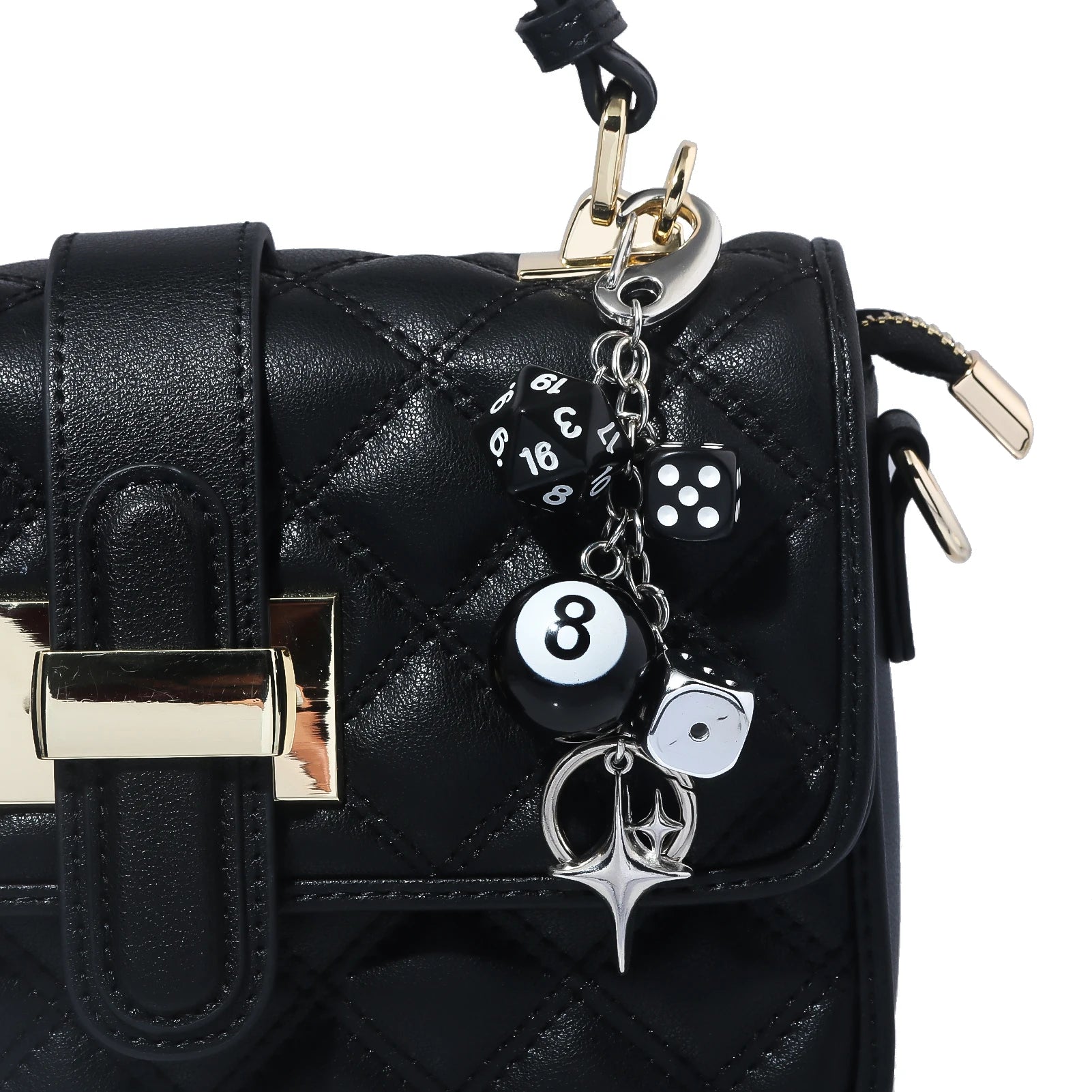 Billiard Ball Shape Bag Keychain