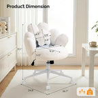 Petal Shape Vanity Chair With Star Pillow