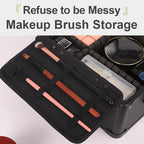 Portable Makeup Hard Case With Adjustable LED light Mirror