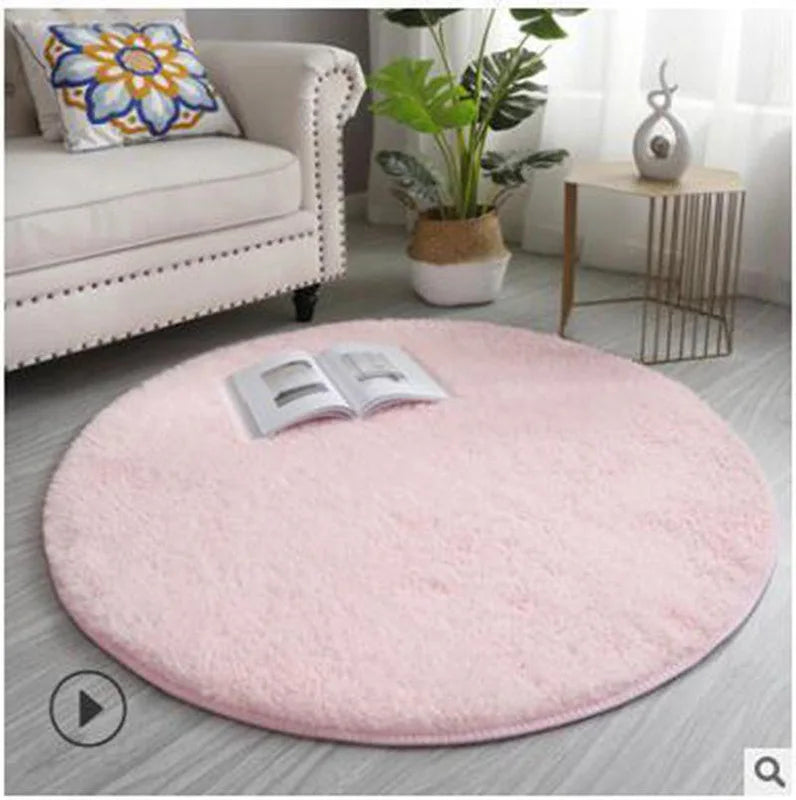 Soft Fluffy Circular Rugs for Vanity Desk Chair