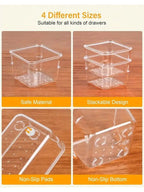 Acrylic Drawer Organizer - 44 Pcs