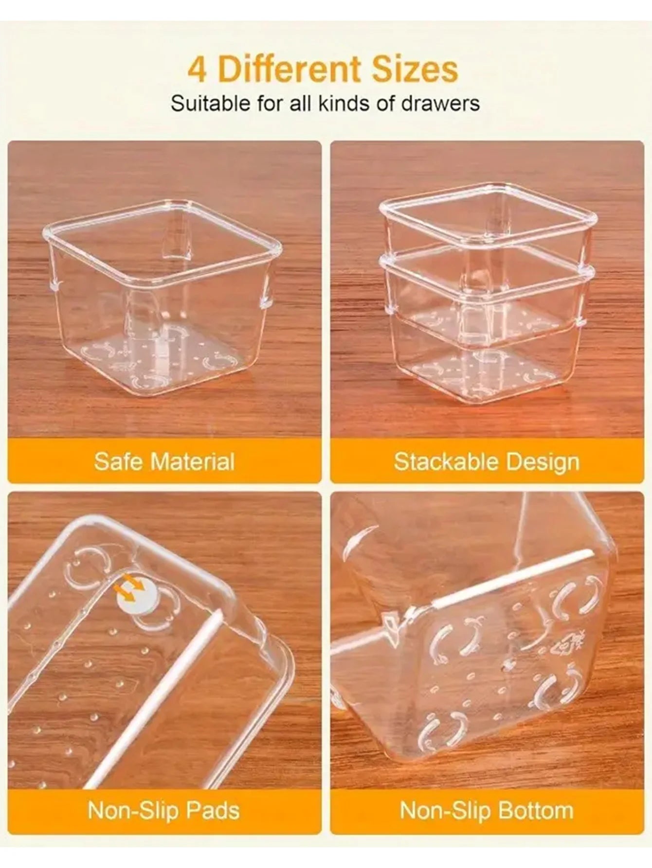 Acrylic Drawer Organizer - 44 Pcs