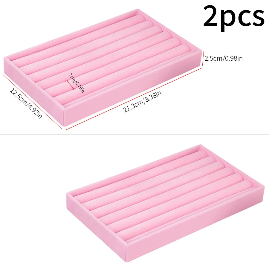 Jewelry Box Display Tray Set | Drawer Organizer | 2 Pcs