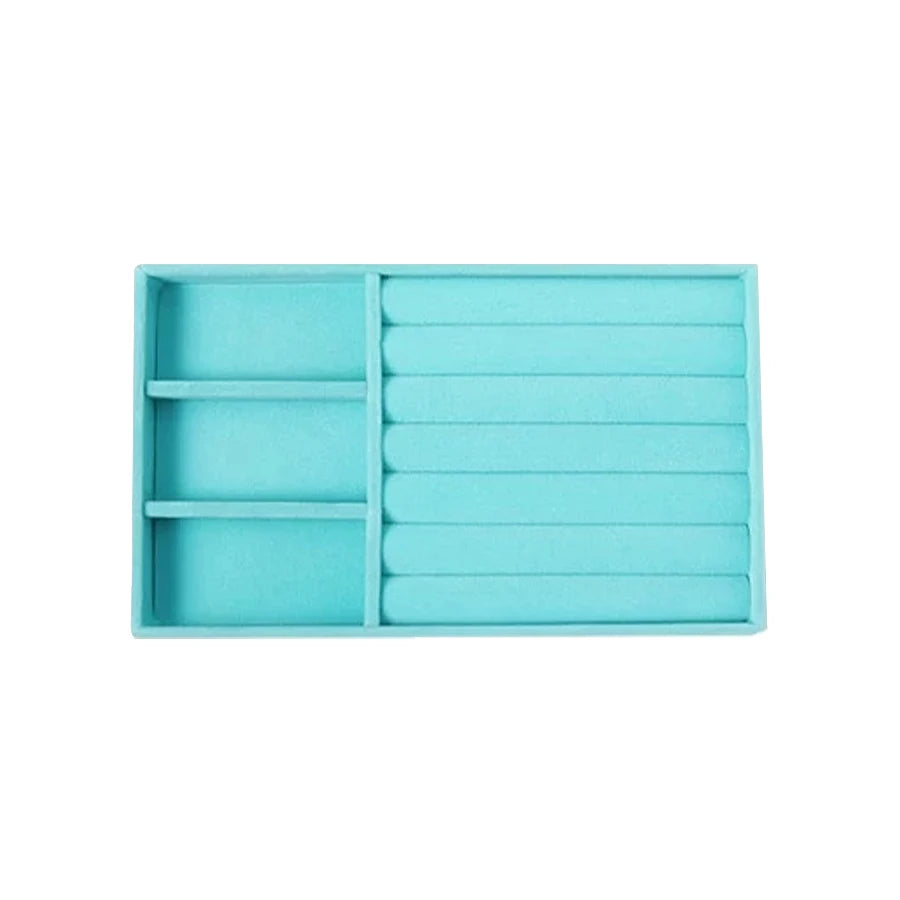Luxury Velvet Drawer Organizer Tray [Light Blue]