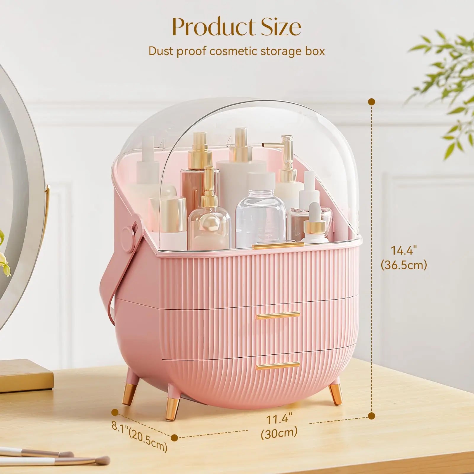 Large Capacity Makeup Organizers - Pink