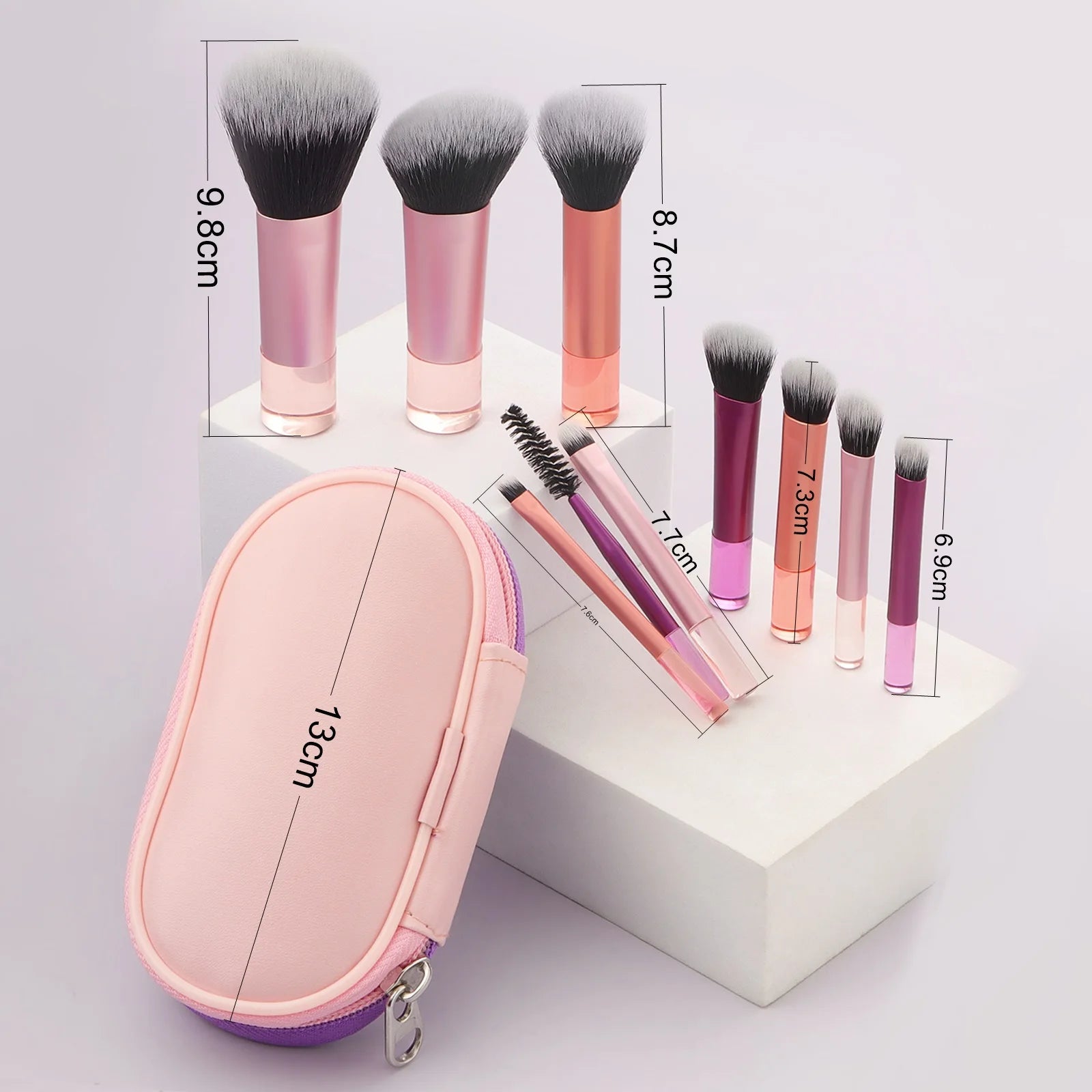 Premium Makeup Mini Brush Set With Pouch [10Pcs]
