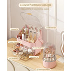 Makeup Storage Box With Brush Holder