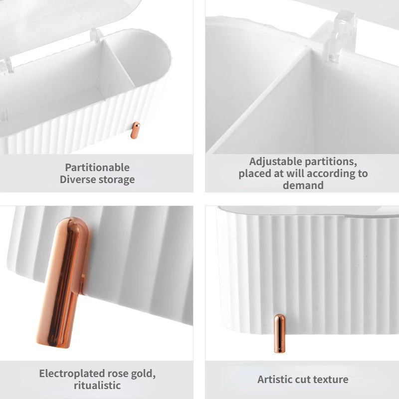 Dustproof Makeup Storage Box With Lid