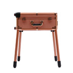 Aluminum Rolling Makeup Trolley With 8 LED Lights and Stand