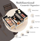 Portable Alloy Cosmetics Makeup Case [4 trays]
