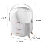 Large Capacity Makeup Organizers - White