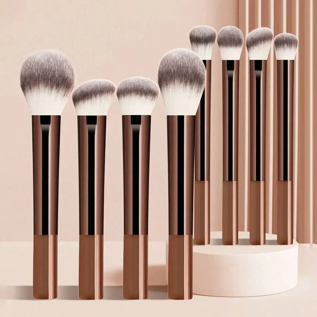Professional Multifunctional Makeup Brush Set with Long-Handle [8Pcs]