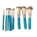 Rhinestone Makeup Brushes With Organizer Bucket