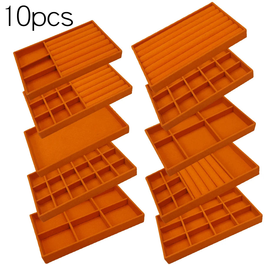 Jewelry Box Display Tray Set | Drawer Organizer | 8,10 Pcs