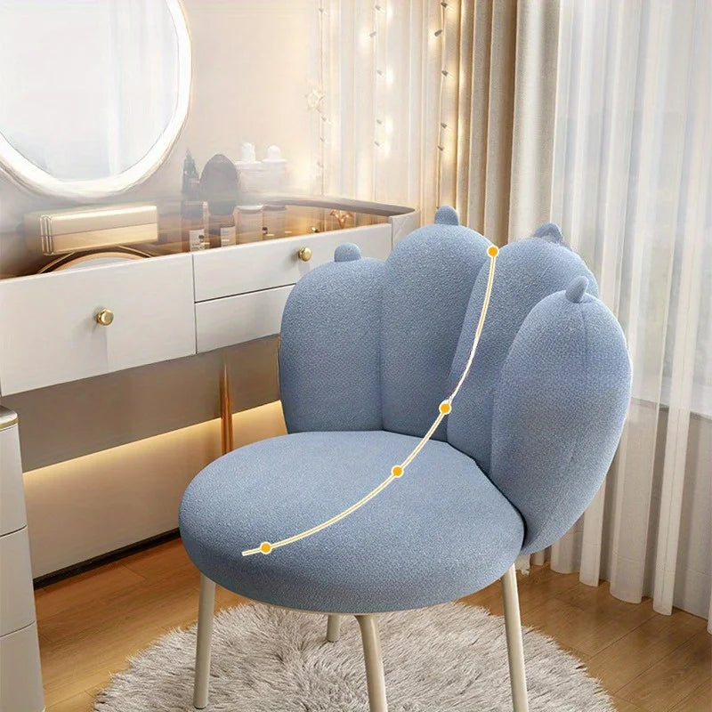 Vanity Desk Cat Paw Backrest Chair