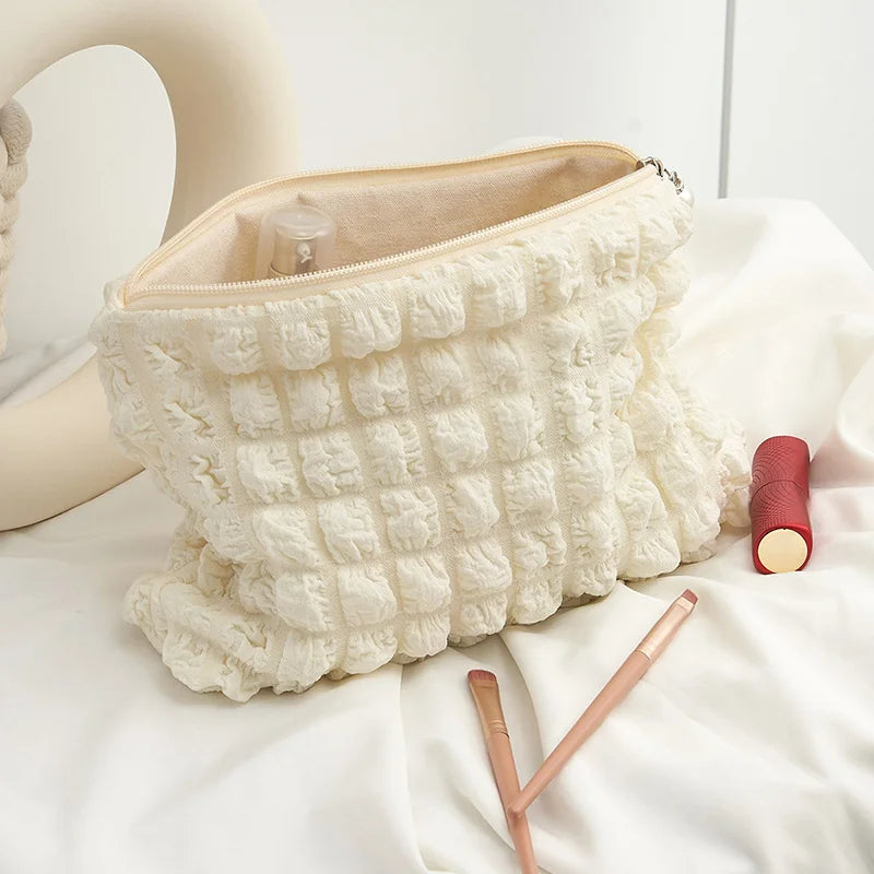 Travel Makeup & Cosmetic Pouch with Soft material and Zip