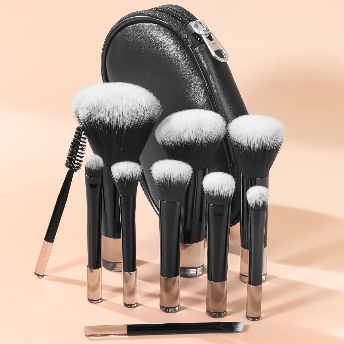 Premium Makeup Mini Brush Set With Pouch [10Pcs]