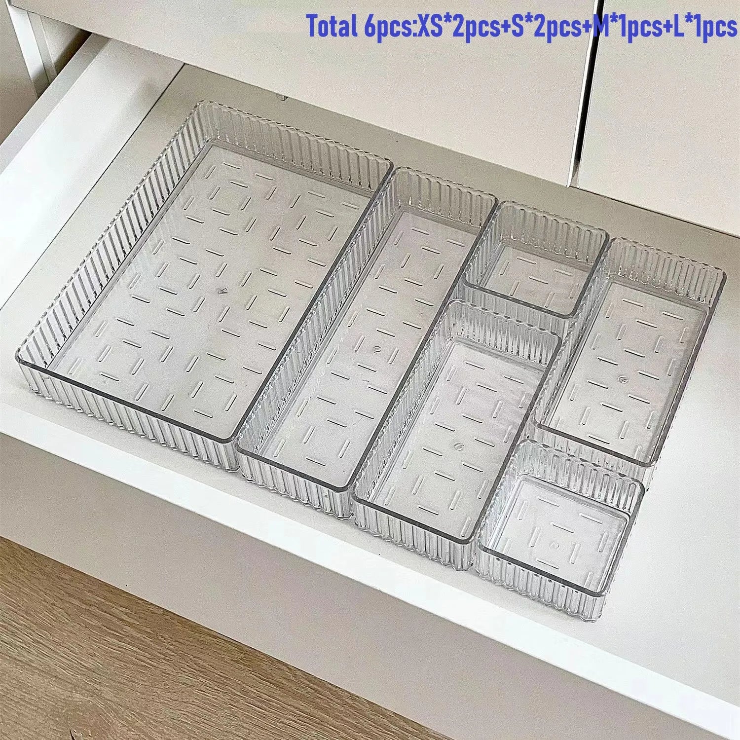 Luna Plastic Vanity Drawer Makeup Organizer