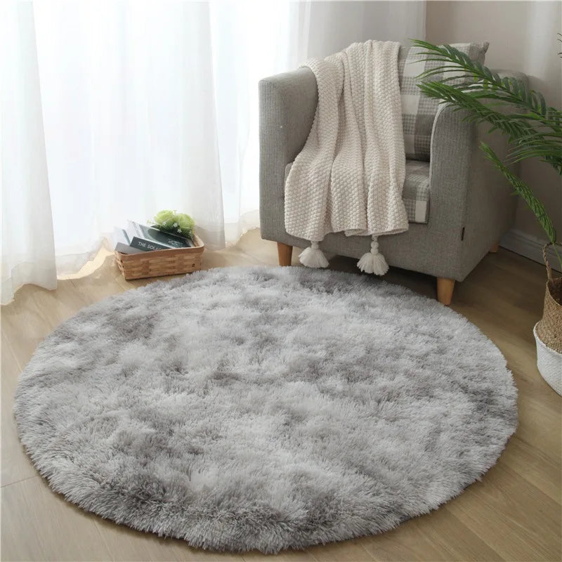 Soft Fluffy Circular Rugs for Vanity Desk Chair
