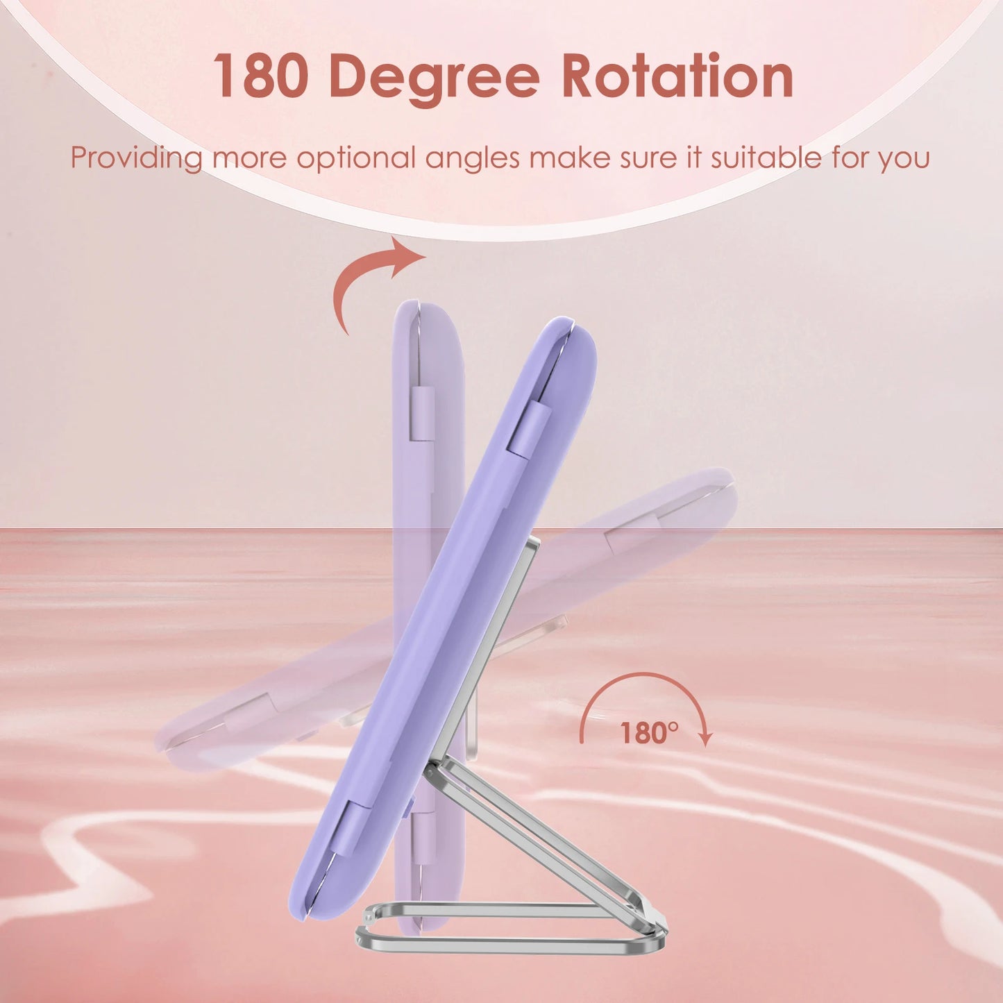 Portable Trifold Led Makeup Mirror with 1X 3X 7X Magnification