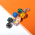 Vintage Dice Shape Bag Keychain