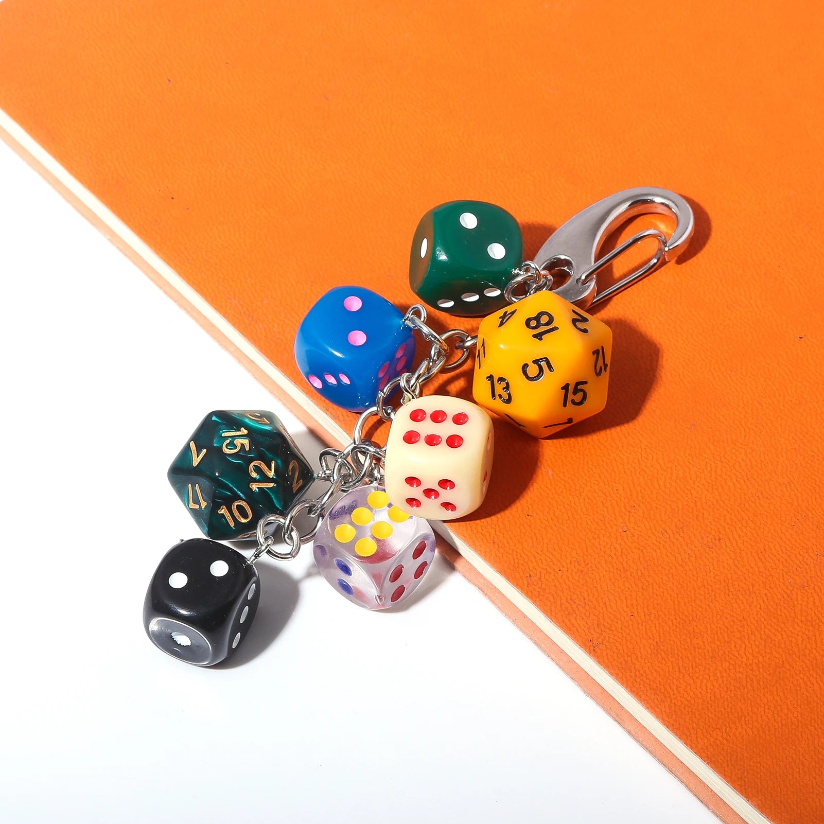 Vintage Dice Shape Bag Keychain