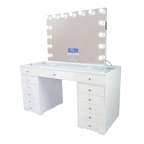 Glam & Glow – Smart Vanity Set Glossy White Edition— 13 Drawers