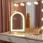 LED Vanity Mirror With Detachable 10X Magnification - 15.2 Inches