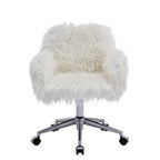 Modern Faux Fur Makeup Dressing Chair