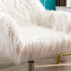 Modern Faux Fur Makeup Dressing Chair