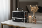 Large Capacity Makeup Organizer Box With Mirror & 3 Trays