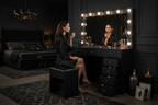 11 Drawers Vanity Set - Black