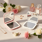 Double Sided Compact Makeup Mirror With Magnification