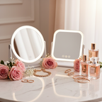 Double-Sided LED Makeup Mirror With 3X Magnifier