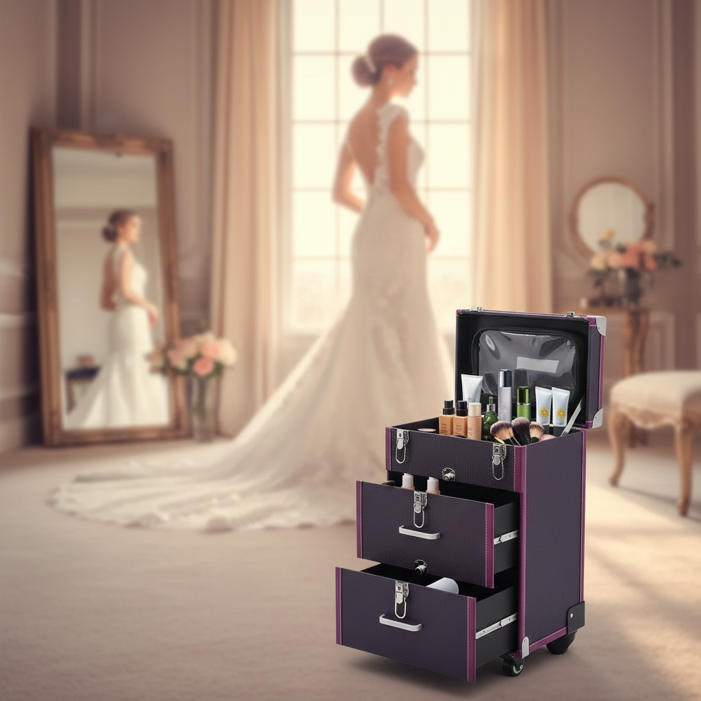 Professional Rolling Makeup Train Case