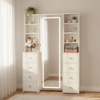 Full-Length Vanity Set With 8 Drawers & Shelves