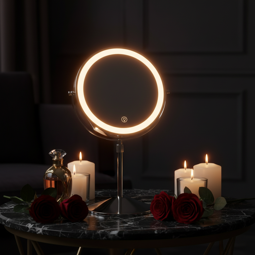 Rechargeable Double-Sided Makeup Mirror - 8 Inches