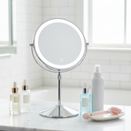 Rechargeable Double-Sided Makeup Mirror - 8 Inches