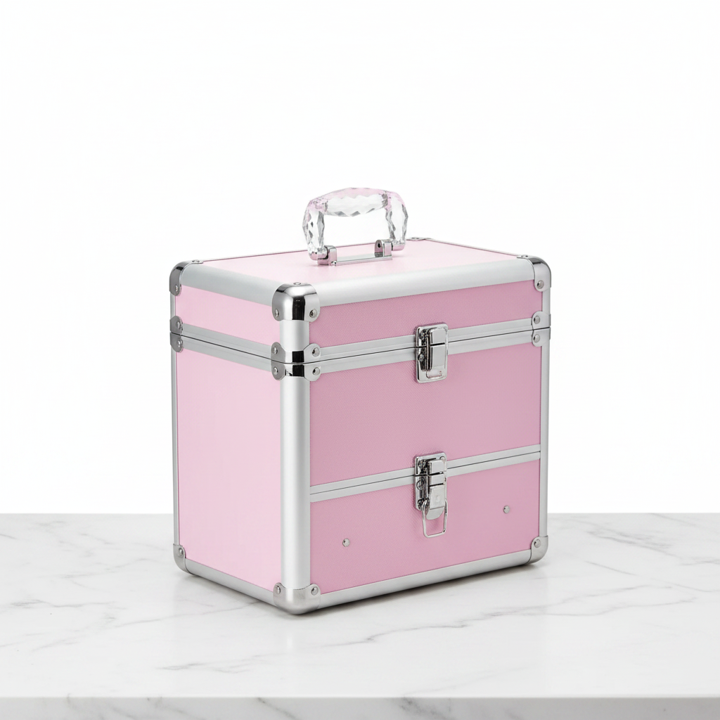 Makeup Case With Drawer - Icy Pink