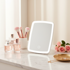Compact Tabletop LED Makeup Mirror