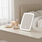 Compact Tabletop LED Makeup Mirror