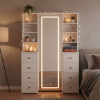 Full-Length Vanity Set With 8 Drawers & Shelves