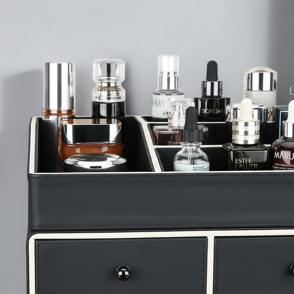 2 Tier Makeup Organizer With 3 Drawers