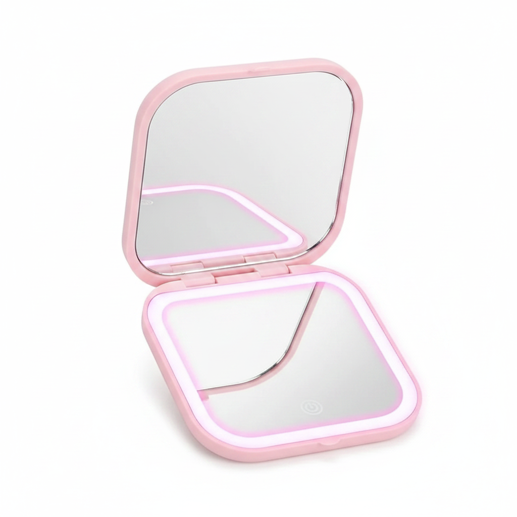 Double Sided Compact Makeup Mirror With Magnification