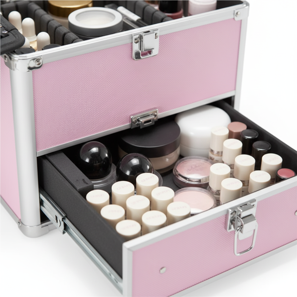 Makeup Case With Drawer - Icy Pink