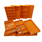Luxury Velvet Drawer Organizer Tray [Orange]