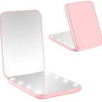 Portable Mini LED Makeup Vanity Mirrors with 2X Magnification
