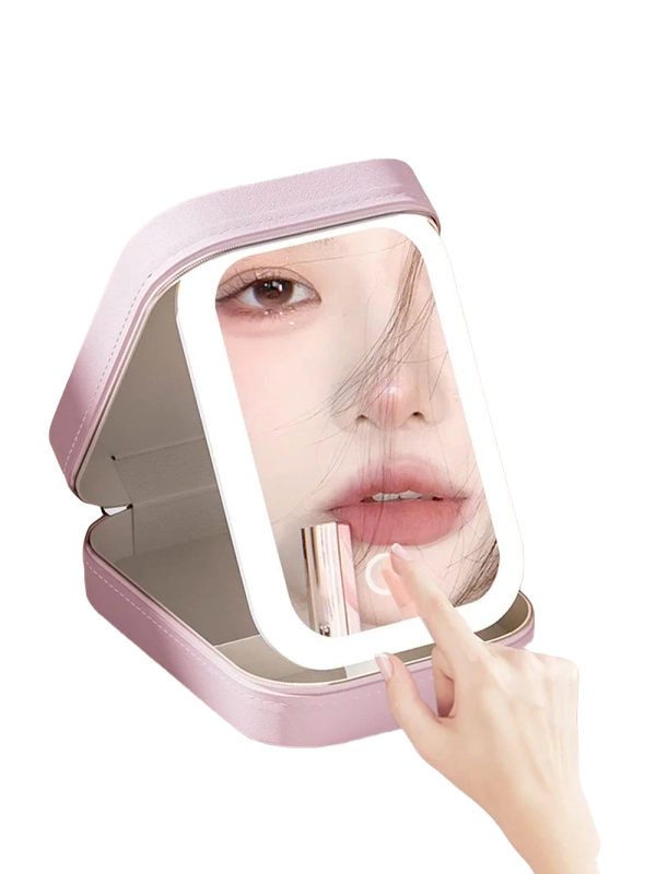 Makeup & Jewelry Storage Box With LED Mirror