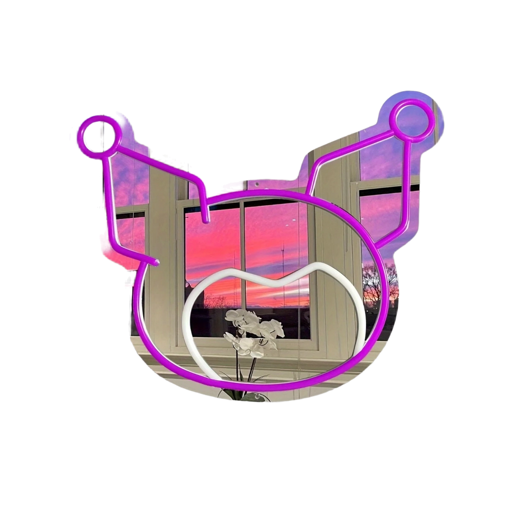 Kuromi Neon Light Makeup Mirror